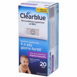 Clearblue Test di Ovulazione Clearblue Avanzato per Fertilità 20 Pezzi