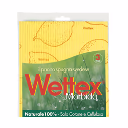 Wettex Panno Spugna Morbido 3pz, Giallo, Rettangolare, Cellulosa, Cotone, Lavaggio manuale, Immagine, Svezia