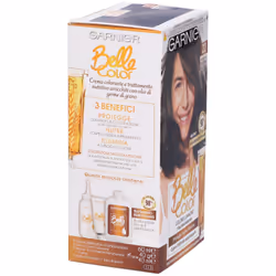 Garnier Tinta Capelli Belle Color, Colore Luminoso e Riflessi Naturali, Copre il 100% dei capelli bianchi, Castano Naturale 1 St