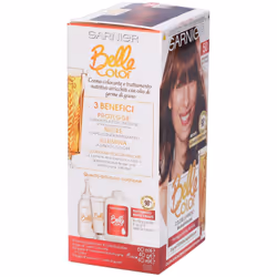 Garnier Tinta Capelli Belle Color, Colore Luminoso e Riflessi Naturali, Copre il 100% dei capelli bianchi, Mogano Naturale 1 St
