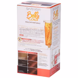 Garnier Tinta Capelli Belle Color, Colore Luminoso e Riflessi Naturali, Copre il 100% dei capelli bianchi, Mogano Naturale 1 St