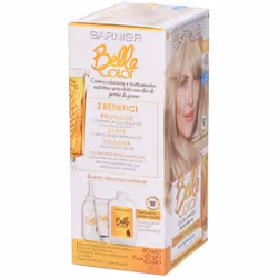 Garnier Tinta Capelli Belle Color, Colore Luminoso e Riflessi Naturali, Copre il 100% dei capelli bianchi, Biondo Chiarissimo Cenere Naturale 1 St