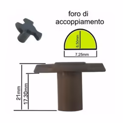 n trascinatore - Altezza totale 21mm - altezza asse 17,30mmn nn n n nn n Modelli: MAK346,n MAK346Y, MC124, ME20,1 ME561, MK31 ...