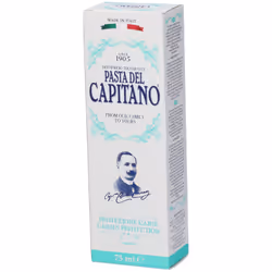 Pasta Del Capitano Dentifricio Protezione Carie rimuove macchie da fumo, previene il tartaro e lascia un alito fresco grazie ...