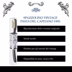 Spazzolino Pasta del Capitano 1905 - Design Vintage con Setole Medie