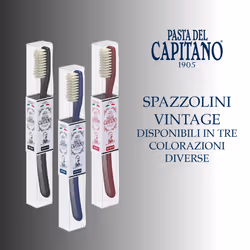 Spazzolino Pasta del Capitano 1905 - Design Vintage con Setole Medie