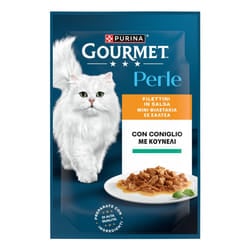 GOURMET Perle Gatto Filettini in Salsa con Coniglio, 85 g