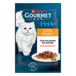 GOURMET Perle Gatto Filettini in Salsa con Salmone, 85 g