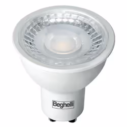 Lampada Spot LED Beghelli Potenza 4 Watt Attacco GU10 Tensione di alimentazione 230V Luce calda 3000K 280 lumen Dimensioni di ...