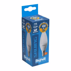 Beghelli Saving Oliva lampada LED Bianco caldo 3000 K 5 W E14 F