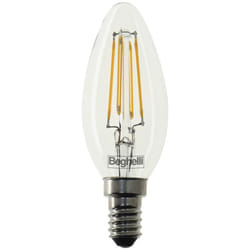 Lampada oliva Beghelli Zafiro LED 4W E14 4000K 56178