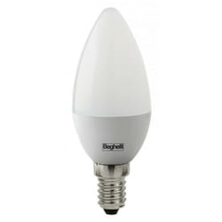 Lampadina led beghelli oliva, 7w, 700 lm, e14, luce calda 3000k, bianca, beg 56977