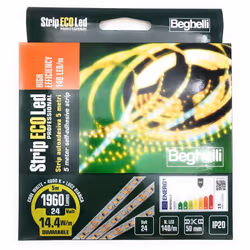 Striscia flessibile a LED 24V, autoadesiva professionale ad alta densità di LED (140/m) per un eccellente uniformità luminosa ...