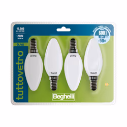 Beghelli 56385BL, 5 W, 50 W, E14, 600 lm, 15000 h, Bianco