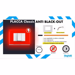 placca brain emergenza la placca che si illumina e cambia colore compatibile con tutte le serie civili più diffuse. controll ...