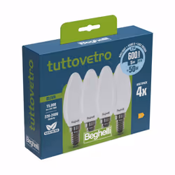 Beghelli Tuttovetro Lampadina a risparmio energetico Bianco freddo 6500 K 5 W E14 E - Vista aggiuntiva 2
