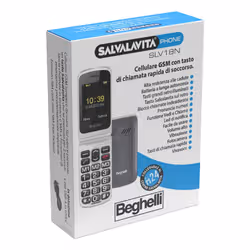 Beghelli Salvalavita Phone SLV18 ECODESIGN 6,1 cm (2.4") 88 g Argento Telefono per anziani - Vista aggiuntiva 3