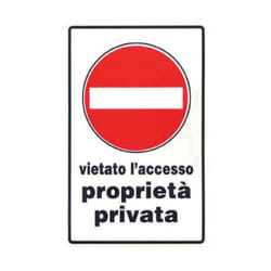 Fraschetti - Cartello vietato l'accesso proprieta' privata - mm.20x30h.