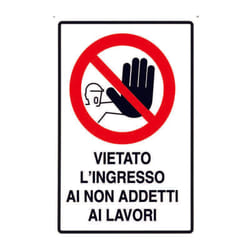 Fraschetti - Cartello vietato l'ingresso ai non addetti ai lavori - cm.20x30h.