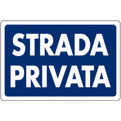 Fraschetti - Cartello strada privata - cm.30x20h.