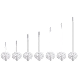 Tassello espansione in pe hd con chiodo bianco per cappotto termico - ø mm.58x150h. - chiodo in nylon mm.150h.