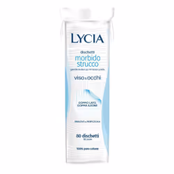 Lycia Dischetti Morbido Strucco Viso e Occhi 80 pz Cotone idrofilo