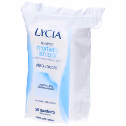 Lycia Quadrotti Morbido Strucco Viso e Occhi 12 pz Cotone idrofilo