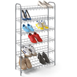 Scarpiera a 6 Livelli Shoe 6 Grigio Argento Metaltex Argento