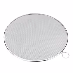 Metaltex Frangifiamma Rete Stagnata con Anello cm 21, Metallo, Acciaio inox, Perforato, 21 cm, 1 pz