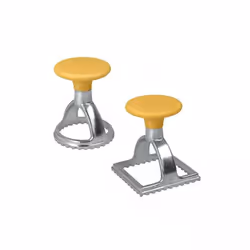 METALTEX - SET 2 FORME TAGLIA CHIUDI RAVIOLI QUADRATO ROTONDO Il set di 2 forme per tagliare e chiudere i ravioli quadrati e ...