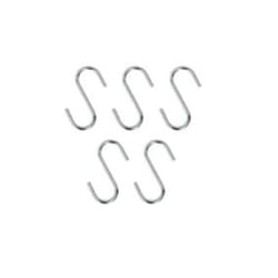 Metaltex 8002522900501 gancio di stoccaggio domestico Interno Gancio universale Argento 5 pz