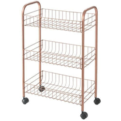 Carrello con ruote e 3 ripiani in acciaio con Polytherm rame Lugano