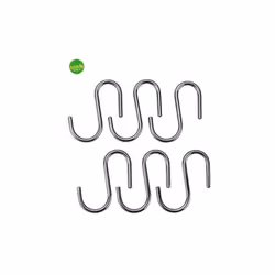 Ganci. Cromati. Set 6 pezzi. Dimensioni 14 x 95 x 160 mm Materiale: metallo cromato.