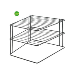 Mensola angolare Metaltex 2 piani cm25 x 25 nero matto