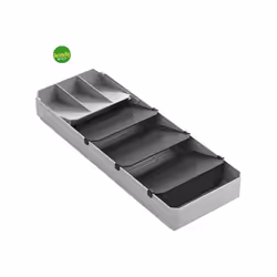 PORTA POSATE Metaltex GRIGIO, è ideale per organizzare le posate nel cassetto regolabile. Realizzato in plastica resistente,  ...