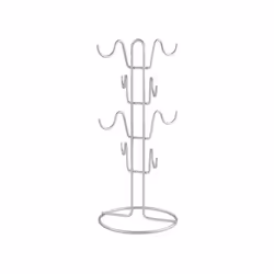Filo ferro plastificato Polytherm antiruggine Posti 8 Adatto supporto tazze caffe' Colore argento metallizzato