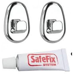 Metaltex - set 2 ganci cromati + colla