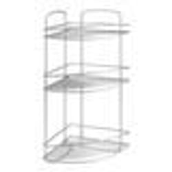 Metaltex Onda 3-Tier Corner Bathroom Shelf, Silver