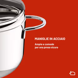 Lagostina Amica, pentola a pressione, acciaio inox, induzione e gas, cm. 22, L. 5 - Vista aggiuntiva 4