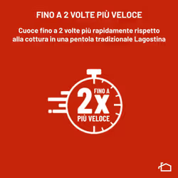 Lagostina Amica, pentola a pressione, acciaio inox, induzione e gas, cm. 22, L. 5 - Vista aggiuntiva 5