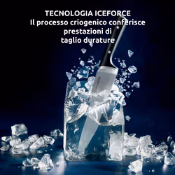 Lagostina Ice Force Coltello Spelucchino da 9 cm, Coltello da Cucina, Lama in Acciaio Inox Tedesco, Prestazioni di Taglio Durature e Lama Sempre Affilata