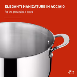 Lagostina Talento, Pentola con coperchio, acciaio inox, induzione e gas, 22 cm - Vista aggiuntiva 6