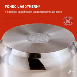 Lagostina Talento, Pentola con coperchio, acciaio inox, induzione e gas, 22 cm - Vista aggiuntiva 7