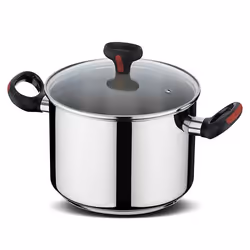 Lagostina Linea Rossa Pentola multicottura cm 22x18, Rotondo, Acciaio inox, Acciaio inox, Acciaio inox, Nero, Rosso, Ceramica ...