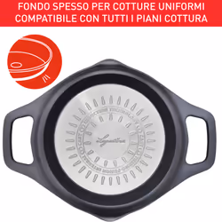 Lagostina Aroma Wok 28 cm, rivestimento antiaderente Titanium Excellence, Indicatore di temperatura, bordo a versare, adatto a tutte le fonti di calore inclusa l’induzione - Vista aggiuntiva 4