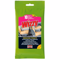 AREXONS PANNO WIZZY SMACCHIATESSUTI COD.1939 10 panni umidificati. Rimuovono dai sedili in tessuto macchie vecchie e nuove. S ...