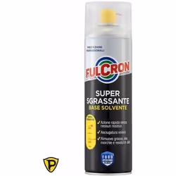 Fulcron SUPER SGRASSANTE BASE SOLVENTE E' uno sgrassatore spray adatto alla rimozione dello sporco di tipo grasso da superfic ...
