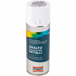 Smalto spray ad alta copertura. Formulato specificatamente per l'utilizzo sui materiali metallici. Ideale per la protezione d ...
