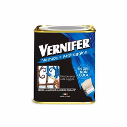 Arexons Smalto Vernice Vernici Gel 750 mL Antiruggine Vernifer Vari Colori (Nero Satinato - 4886)