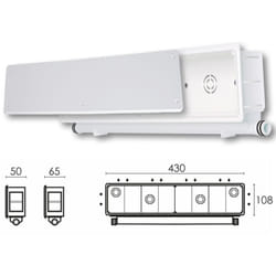 Vecamco - scatola predisposizione cornice cassetta Doppia sx dx 430x108x65 climatizzatore